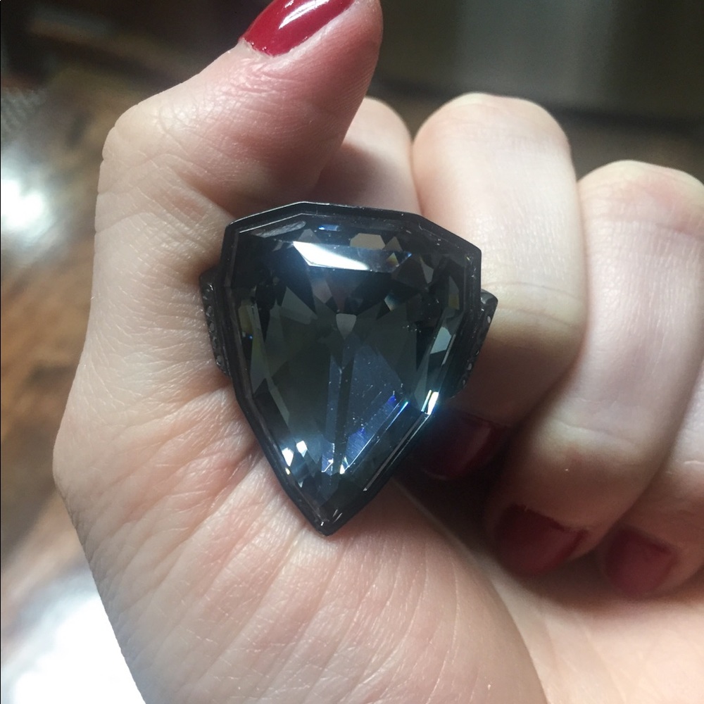 Swarovski large black “Salome” ring